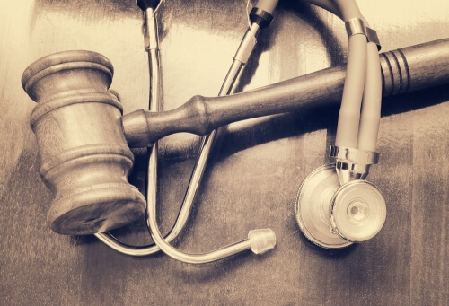 stethoscope and gavel