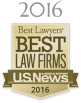 2016 US News Best Law Firm gold badge.