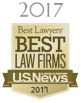 2017 US News Best Law Firm gold badge.