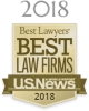2018 US News Best Law Firm gold badge.