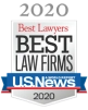 2020 US News Best Law Firm silver badge.