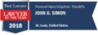 2018 Best Lawyer John Simon logo