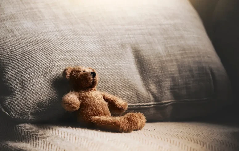 Child Sexual Abuse teddy bear alone