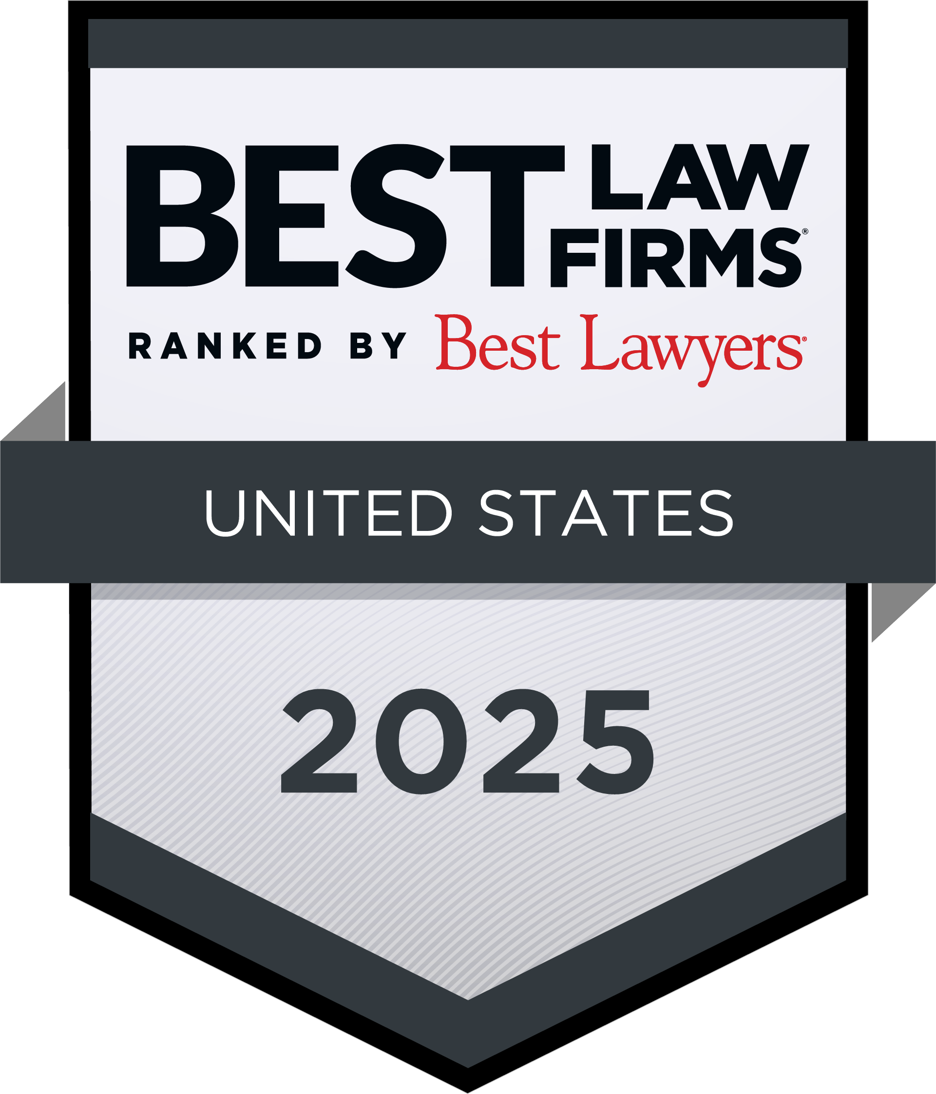 Best Law Firms Ranked by Best Lawyers - United States, 2025, official award badge